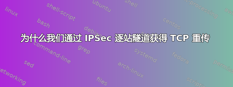 为什么我们通过 IPSec 逐站隧道获得 TCP 重传