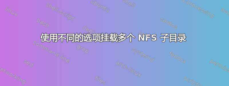 使用不同的选项挂载多个 NFS 子目录