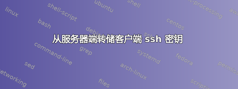 从服务器端转储客户端 ssh 密钥