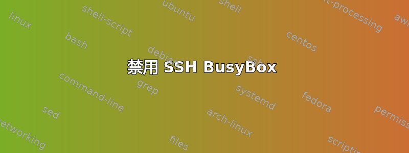 禁用 SSH BusyBox