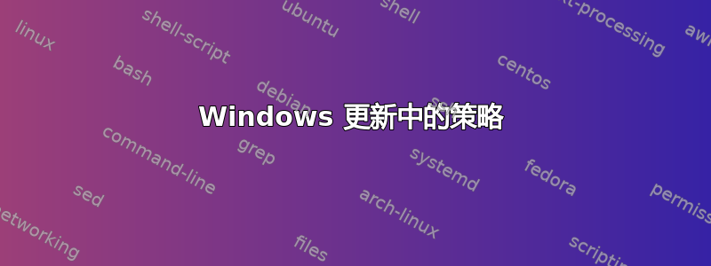 Windows 更新中的策略