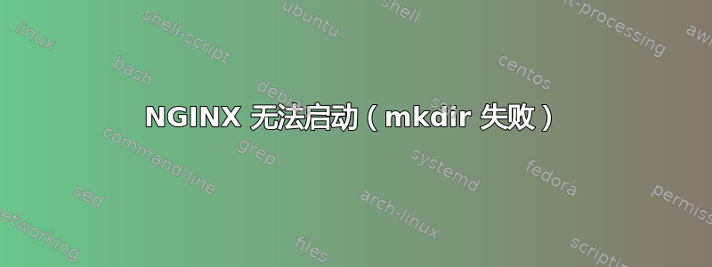 NGINX 无法启动（mkdir 失败）