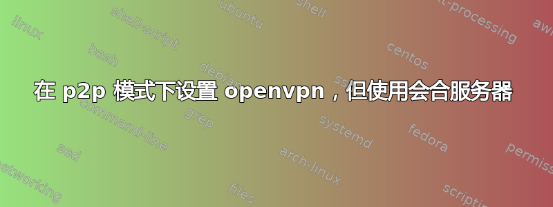 在 p2p 模式下设置 openvpn，但使用会合服务器