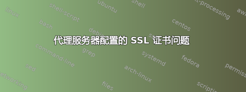 代理服务器配置的 SSL 证书问题