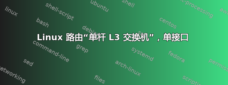 Linux 路由“单杆 L3 交换机”，单接口