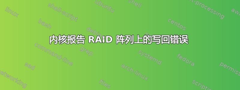 内核报告 RAID 阵列上的写回错误