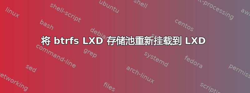 将 btrfs LXD 存储池重新挂载到 LXD