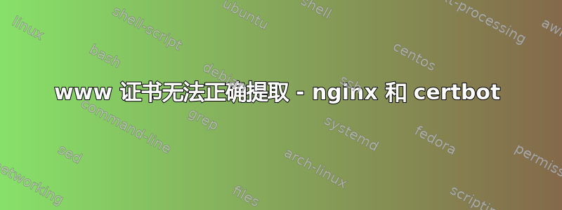 www 证书无法正确提取 - nginx 和 certbot