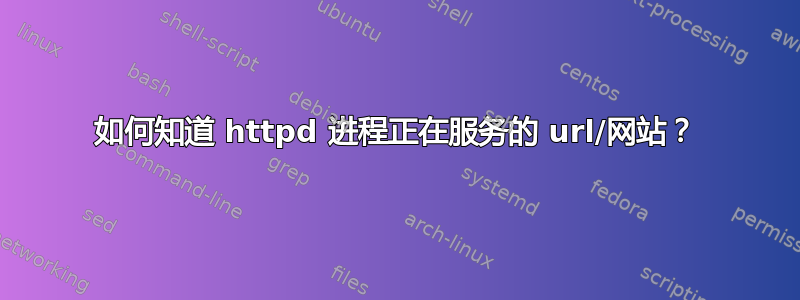 如何知道 httpd 进程正在服务的 url/网站？