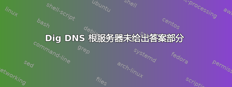 Dig DNS 根服务器未给出答案部分