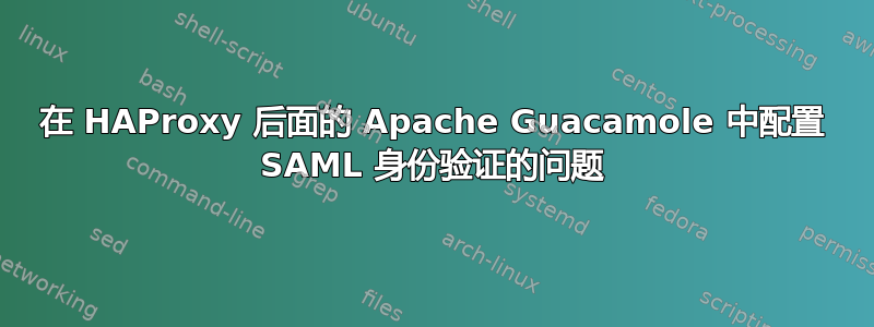 在 HAProxy 后面的 Apache Guacamole 中配置 SAML 身份验证的问题