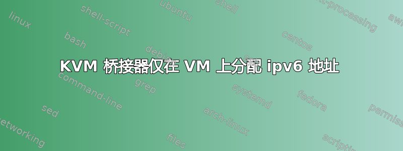 KVM 桥接器仅在 VM 上分配 ipv6 地址