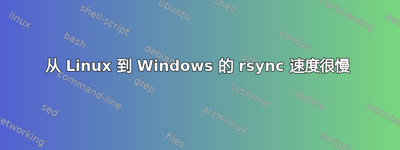 从 Linux 到 Windows 的 rsync 速度很慢