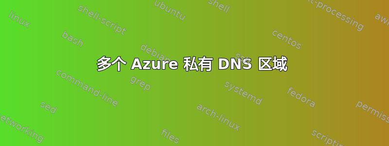 多个 Azure 私有 DNS 区域