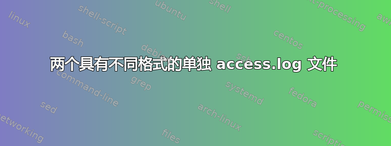 两个具有不同格式的单独 access.log 文件