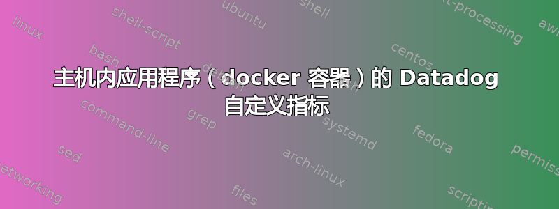 主机内应用程序（docker 容器）的 Datadog 自定义指标