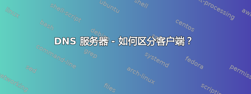 DNS 服务器 - 如何区分客户端？