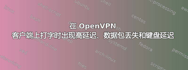 在 OpenVPN 客户端上打字时出现高延迟、数据包丢失和键盘延迟