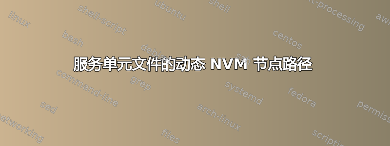 服务单元文件的动态 NVM 节点路径