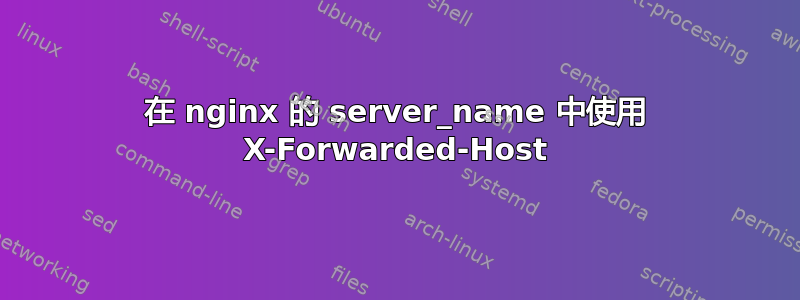 在 nginx 的 server_name 中使用 X-Forwarded-Host