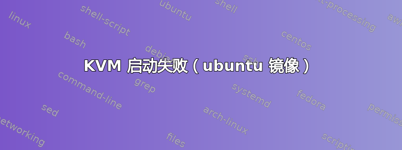 KVM 启动失败（ubuntu 镜像）