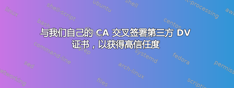 与我们自己的 CA 交叉签署第三方 DV 证书，以获得高信任度