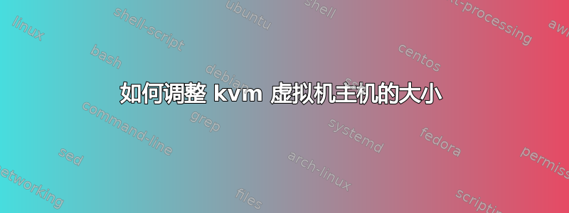 如何调整 kvm 虚拟机主机的大小