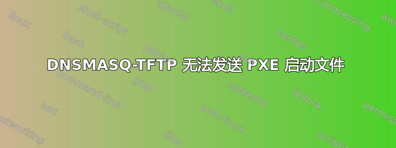 DNSMASQ-TFTP 无法发送 PXE 启动文件