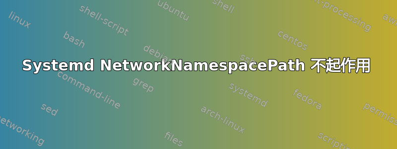 Systemd NetworkNamespacePath 不起作用