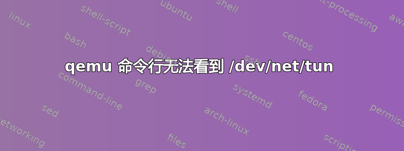 qemu 命令行无法看到 /dev/net/tun