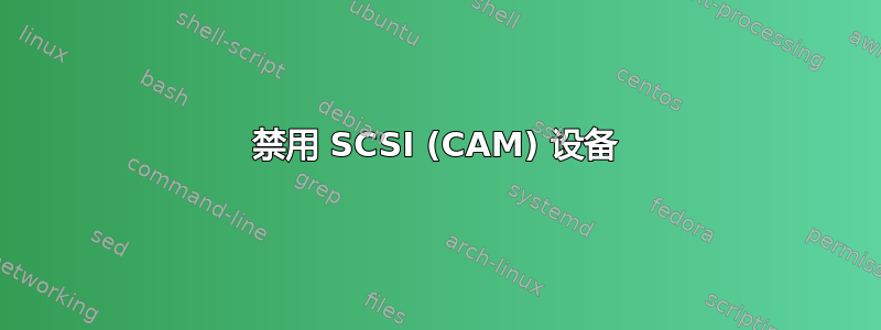 禁用 SCSI (CAM) 设备