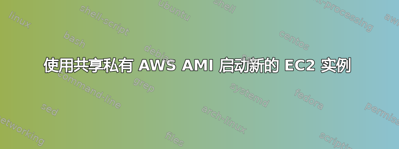 使用共享私有 AWS AMI 启动新的 EC2 实例