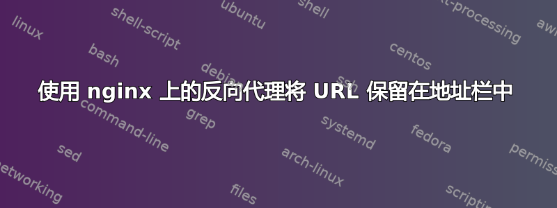 使用 nginx 上的反向代理将 URL 保留在地址栏中