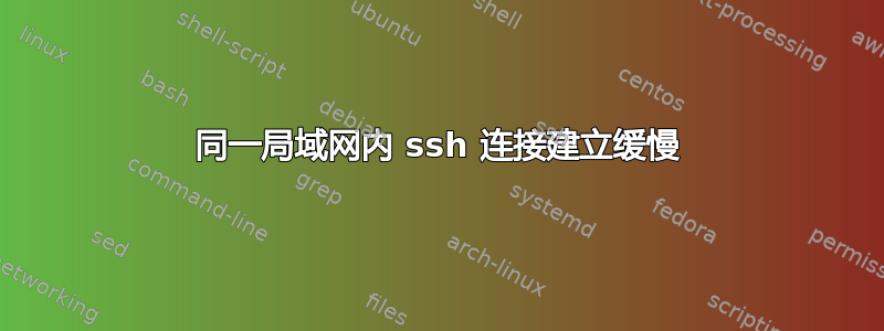 同一局域网内 ssh 连接建立缓慢