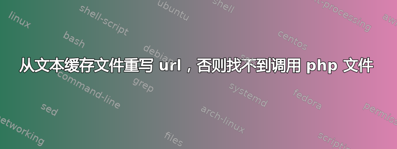 从文本缓存文件重写 url，否则找不到调用 php 文件