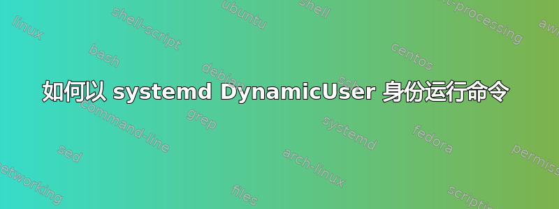 如何以 systemd DynamicUser 身份运行命令