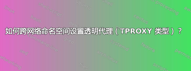 如何跨网络命名空间设置透明代理（TPROXY 类型）？