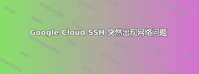 Google Cloud SSH 突然出现网络问题