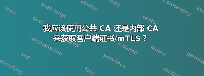 我应该使用公共 CA 还是内部 CA 来获取客户端证书/mTLS？