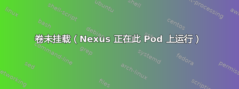 卷未挂载（Nexus 正在此 Pod 上运行）