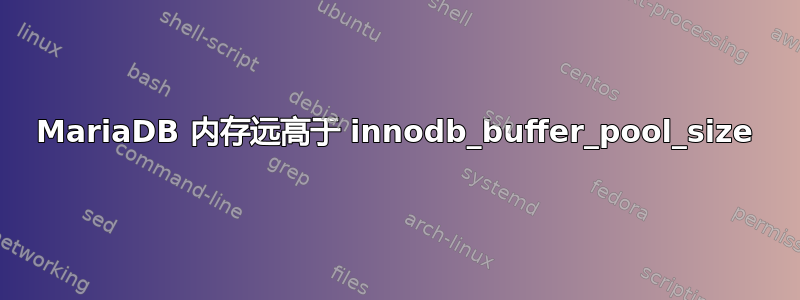 MariaDB 内存远高于 innodb_buffer_pool_size