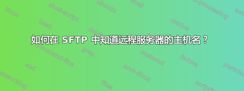 如何在 SFTP 中知道远程服务器的主机名？