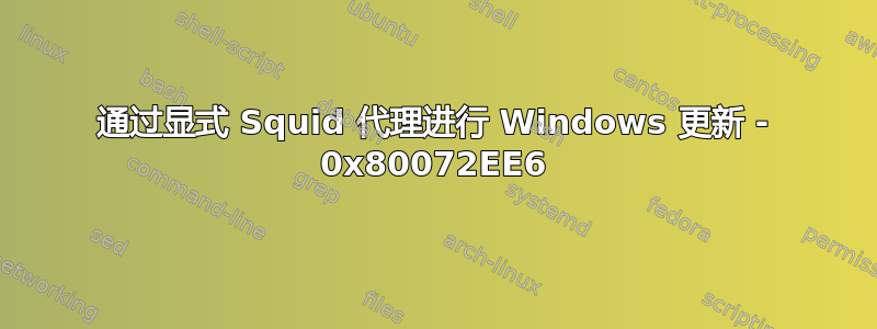 通过显式 Squid 代理进行 Windows 更新 - 0x80072EE6