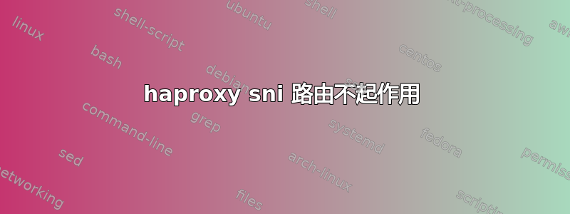 haproxy sni 路由不起作用