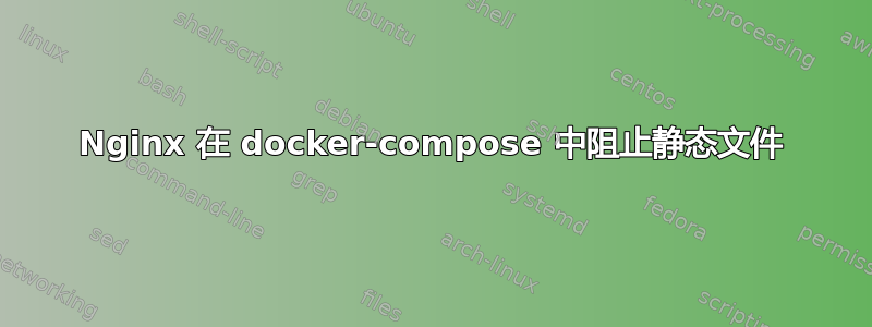 Nginx 在 docker-compose 中阻止静态文件