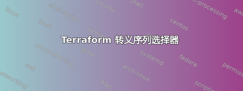 Terraform 转义序列选择器