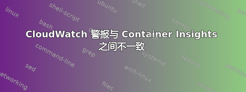 CloudWatch 警报与 Container Insights 之间不一致