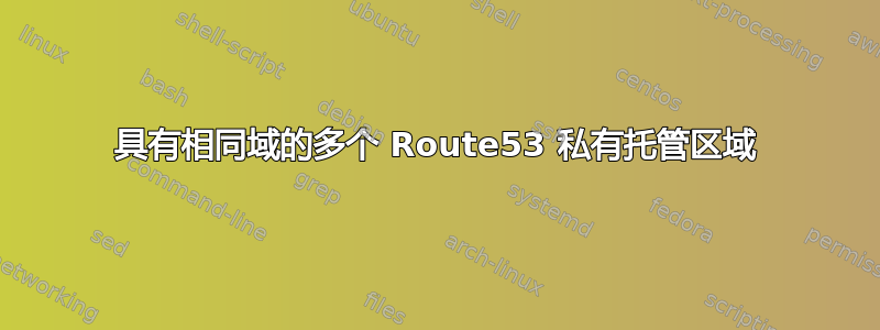 具有相同域的多个 Route53 私有托管区域