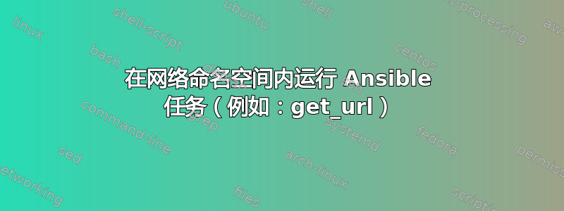 在网络命名空间内运行 Ansible 任务（例如：get_url）