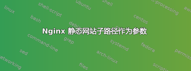 Nginx 静态网站子路径作为参数